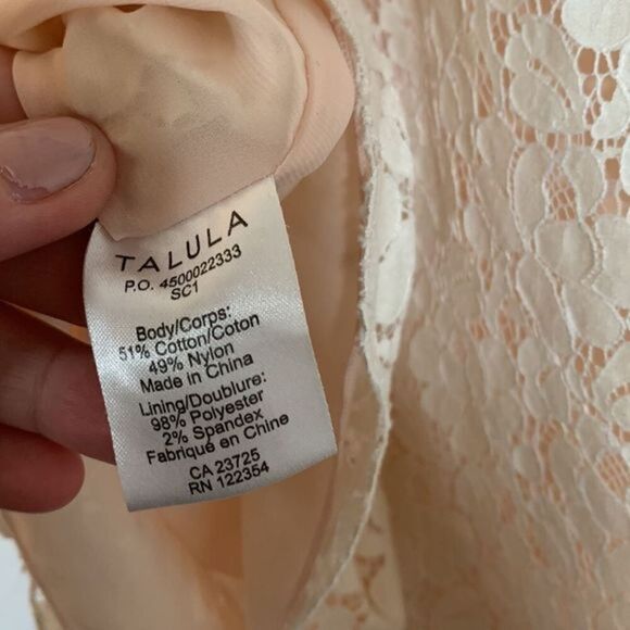 Talula Aritzia Off-White Floral Lace Dress - Picture 8 of 8